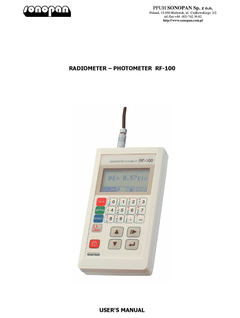 SONOPAN RF-100 user manual