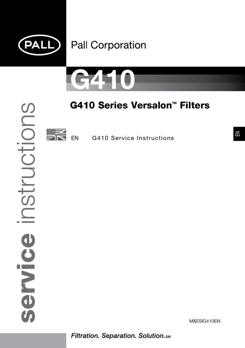 Pall Versalon G410 Series Operating instructions