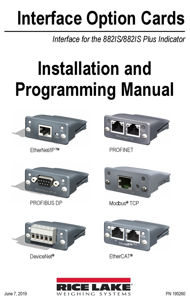 Rice Lake EtherNet/ IP Installation and programming manual