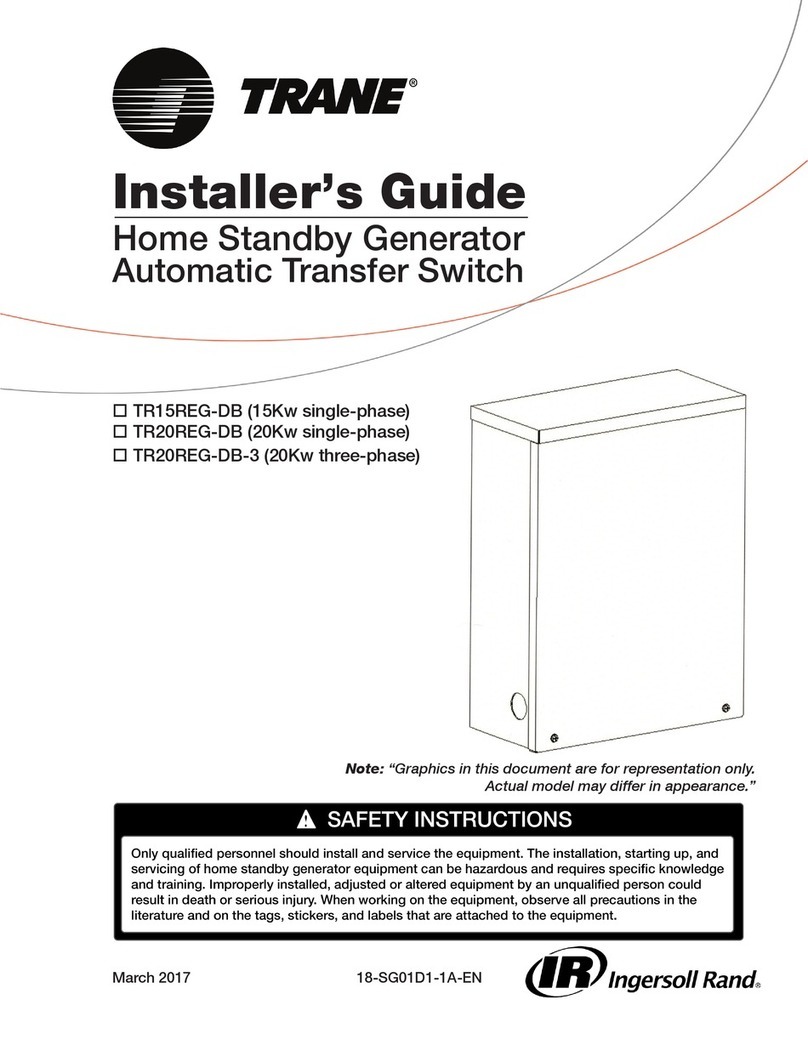 Ingersoll-Rand Trane TR15REG-DB Installer's guide