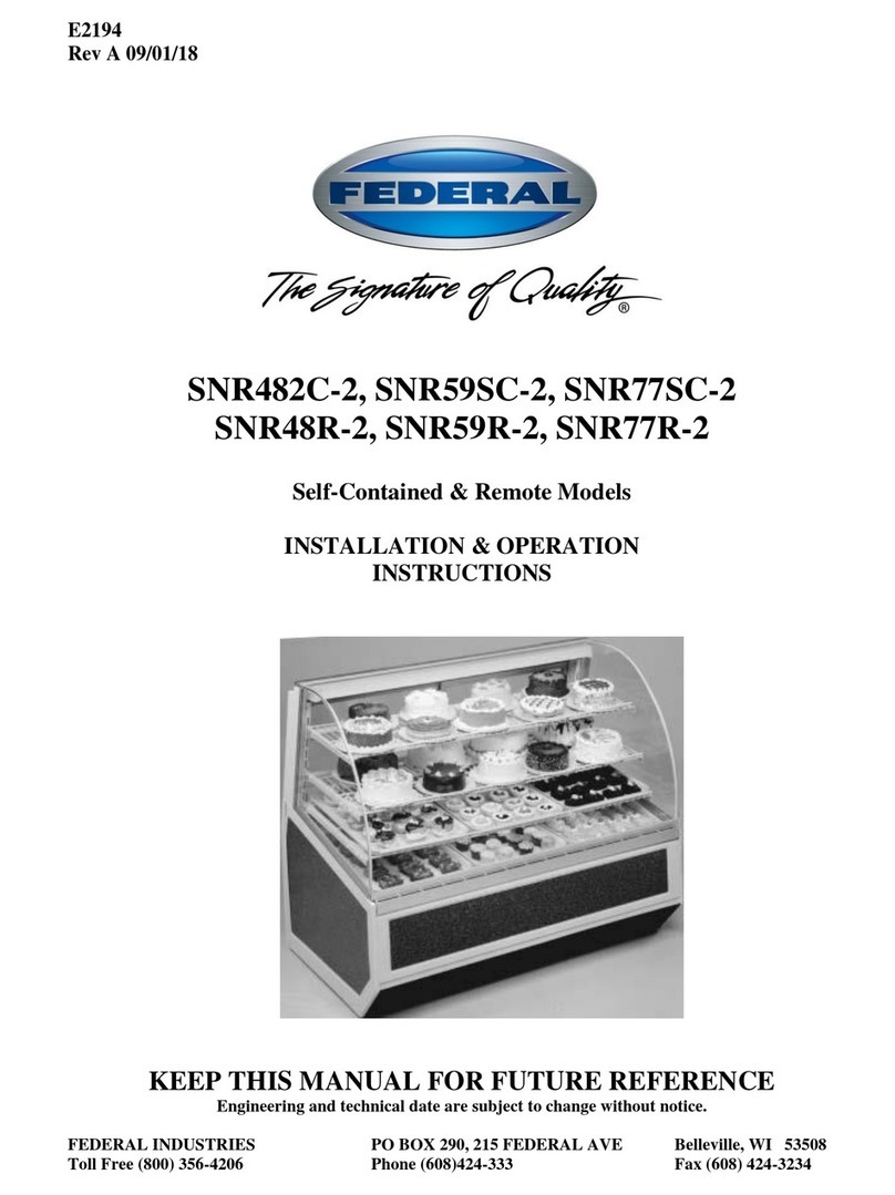 Federal SNR482C-2 Installation and operation instructions