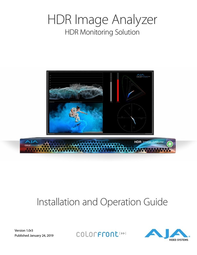 AJA HDR Image Analyzer Installation and operation guide