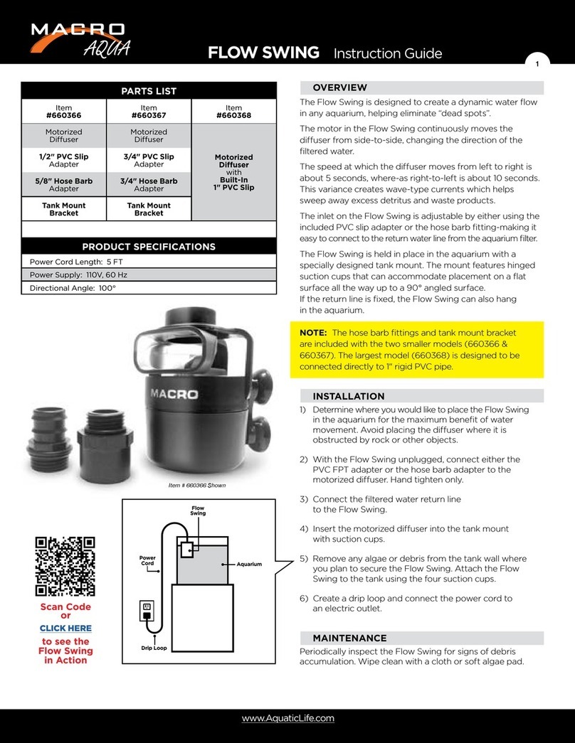 AquaticLife MACRO AQUA FLOW SWING Instruction guide AquaticLife MACRO AQUA FLOW SWING Instruction guide