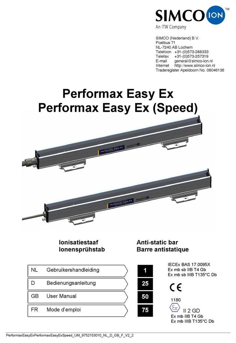 ITW SIMCO ION Performax Easy Ex User manual