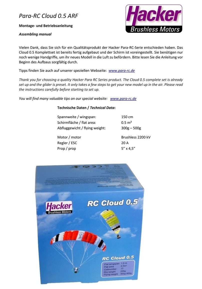 Hacker Para-RC Cloud 0.5 ARF Assembling manual