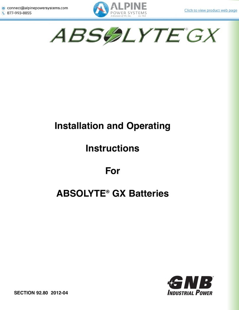 GNB Absolyte GX Series User manual