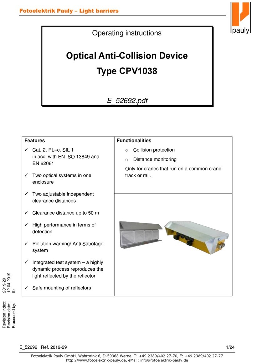 pauly CPV1038 01 Series operating instructions