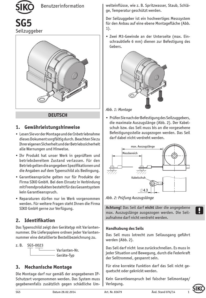 Siko SG5 User information