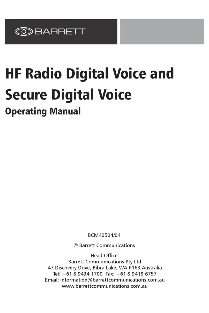 Barrett 4050 HF SDR User manual