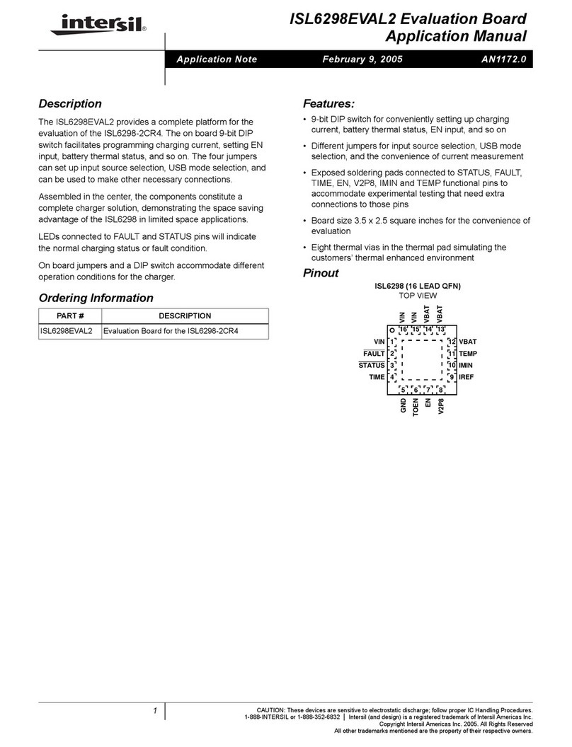 Intersil ISL6298EVAL2 Instructions for use