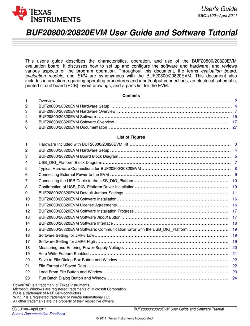 Texas Instruments BUF20800 User manual