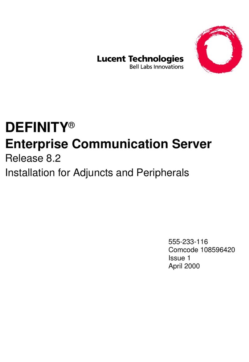 Lucent Technologies DEFINITY Guide Installation for Adjuncts and Peripherals