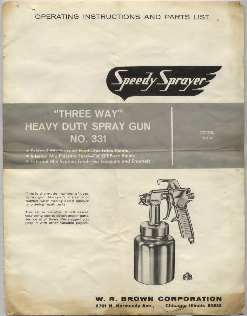 W.R. BROWN Speedy Sprayer 331-A operating instructions
