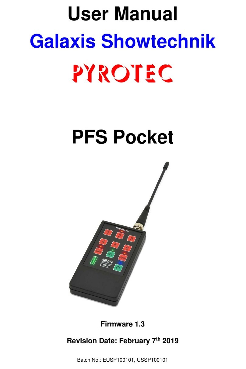 GALAXIS SHOWTECHNIK PYROTEC PFS Pocket user manual