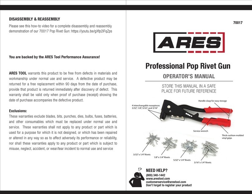 Ares 70017 Operator's manual
