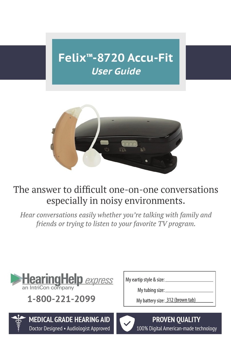 IntriCon HearingHelp Express Felix-8720 Accu-Fit user guide