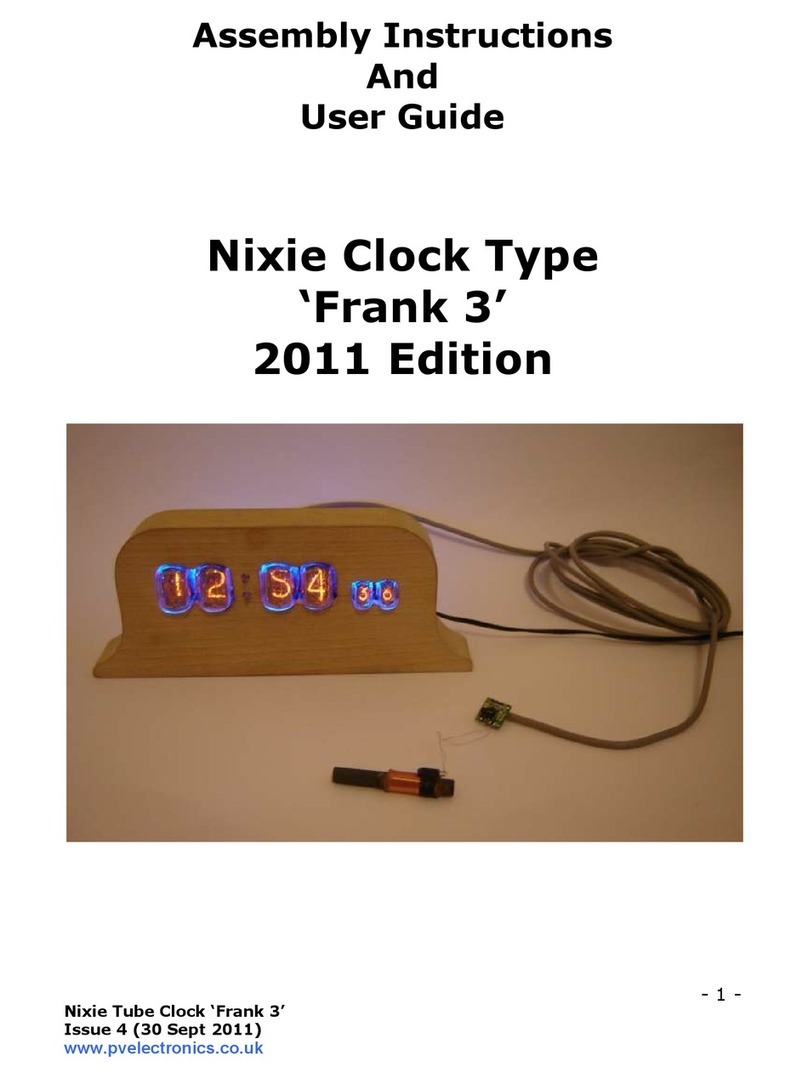 Nixie Clock Frank 3 Assembly instructions and user guide