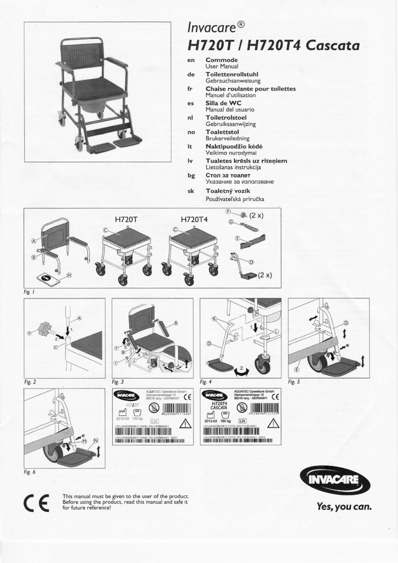 Invacare Cascata H720T4 User manual Invacare Cascata H720T4 User manual