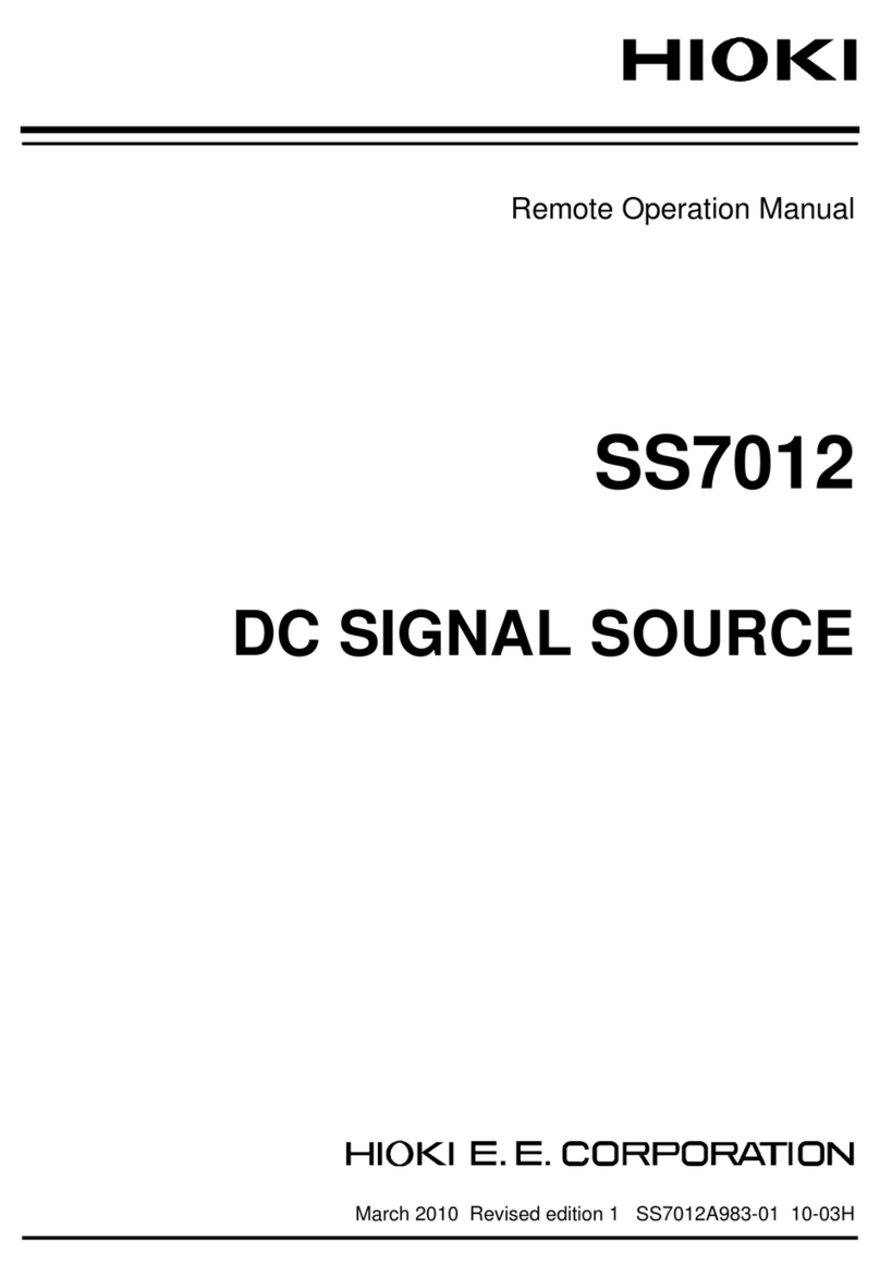 Hioki SS7012 Operation manual