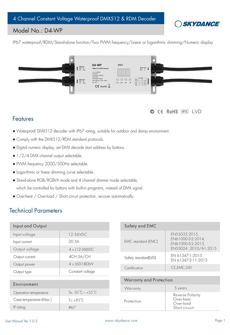 SKYDANCE D4-WP User manual