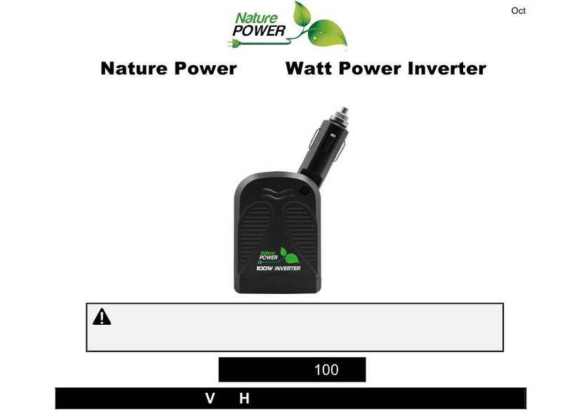 Nature Power 37100 User manual