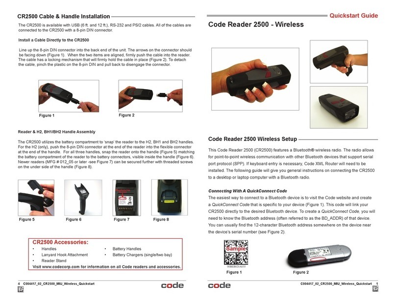 Code Code Reader 2500 quick start guide