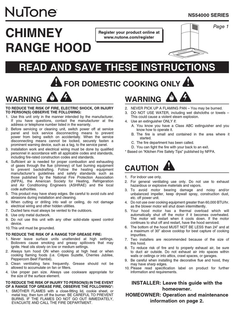 NuTone NS54000 Series User manual