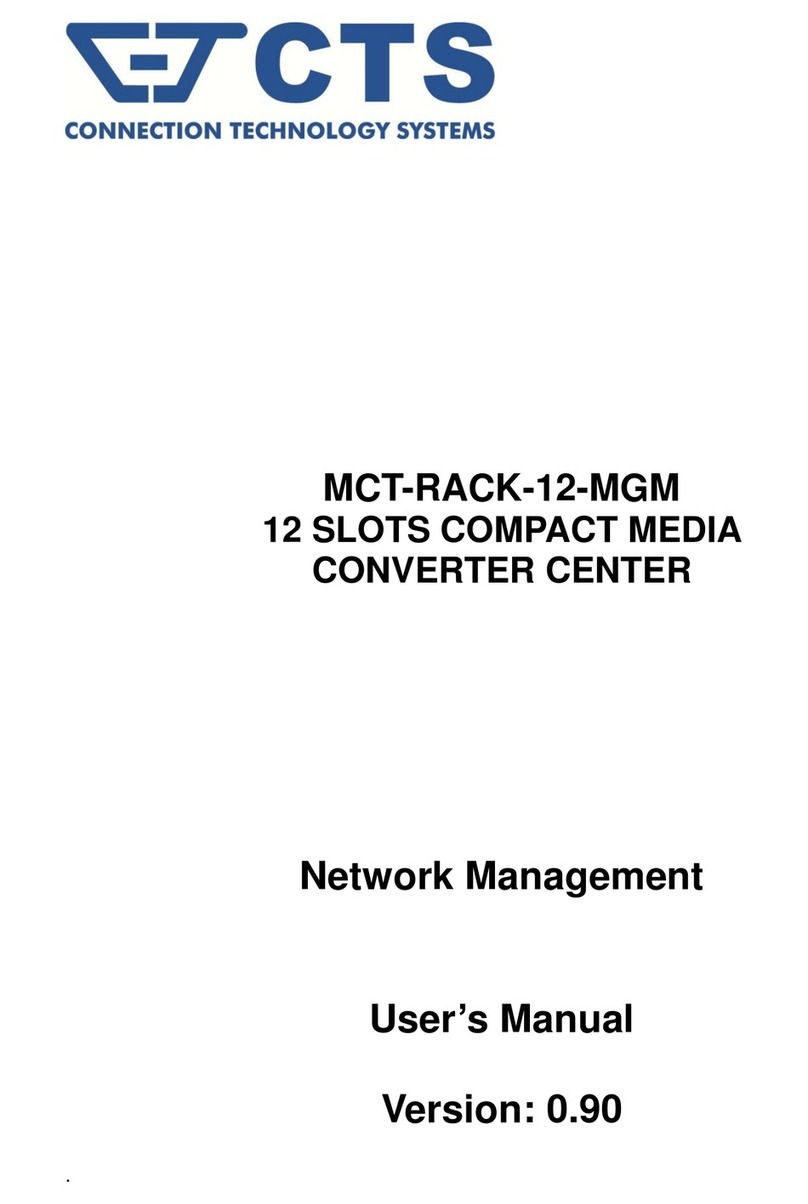 CTS MCT-RACK-12-MGM user manual