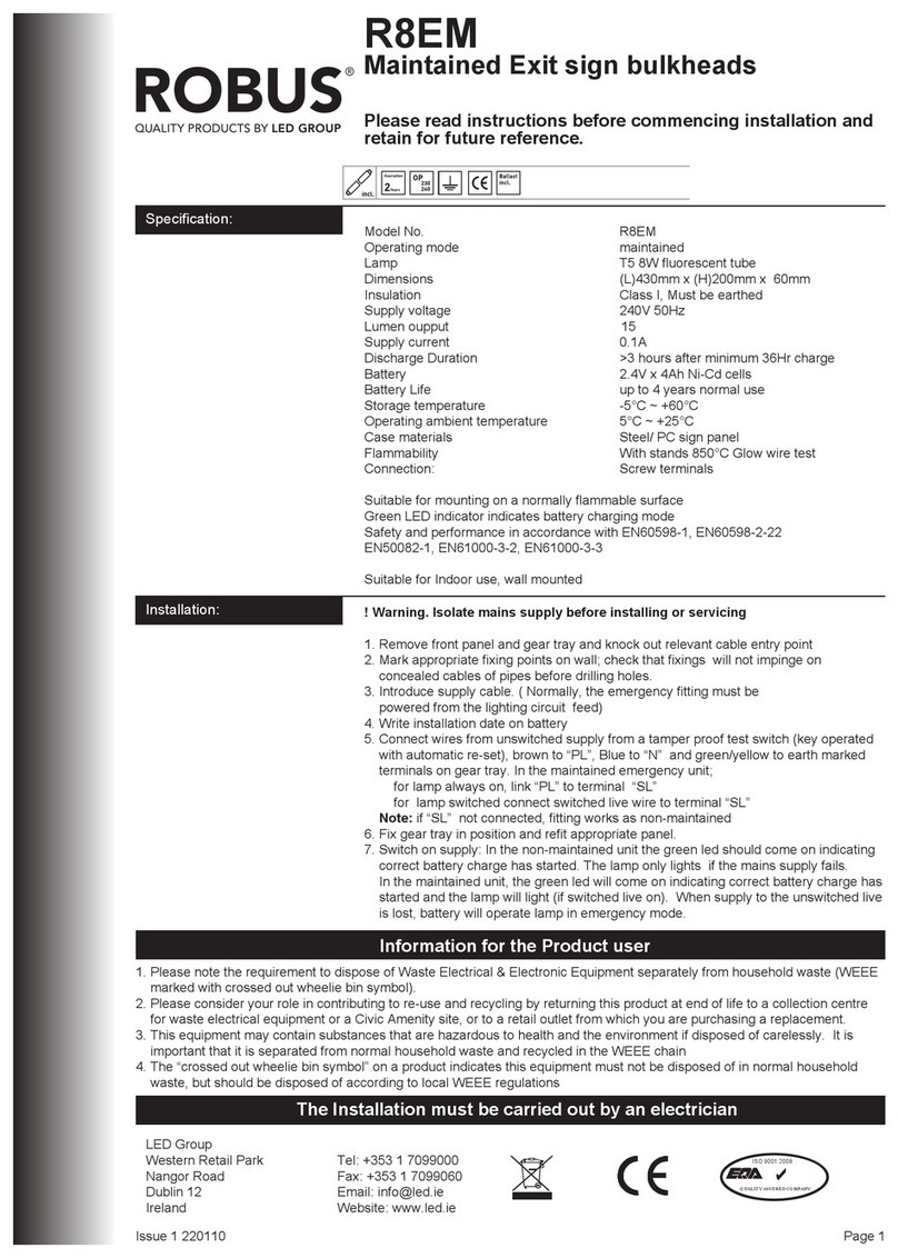 LED Group Robus R8EM User manual