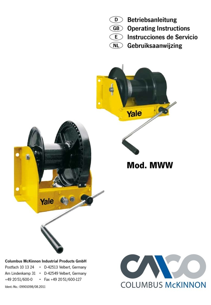 Yale MWW Series operating instructions