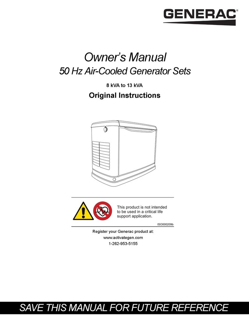 Generac Power Systems G007144 User manual