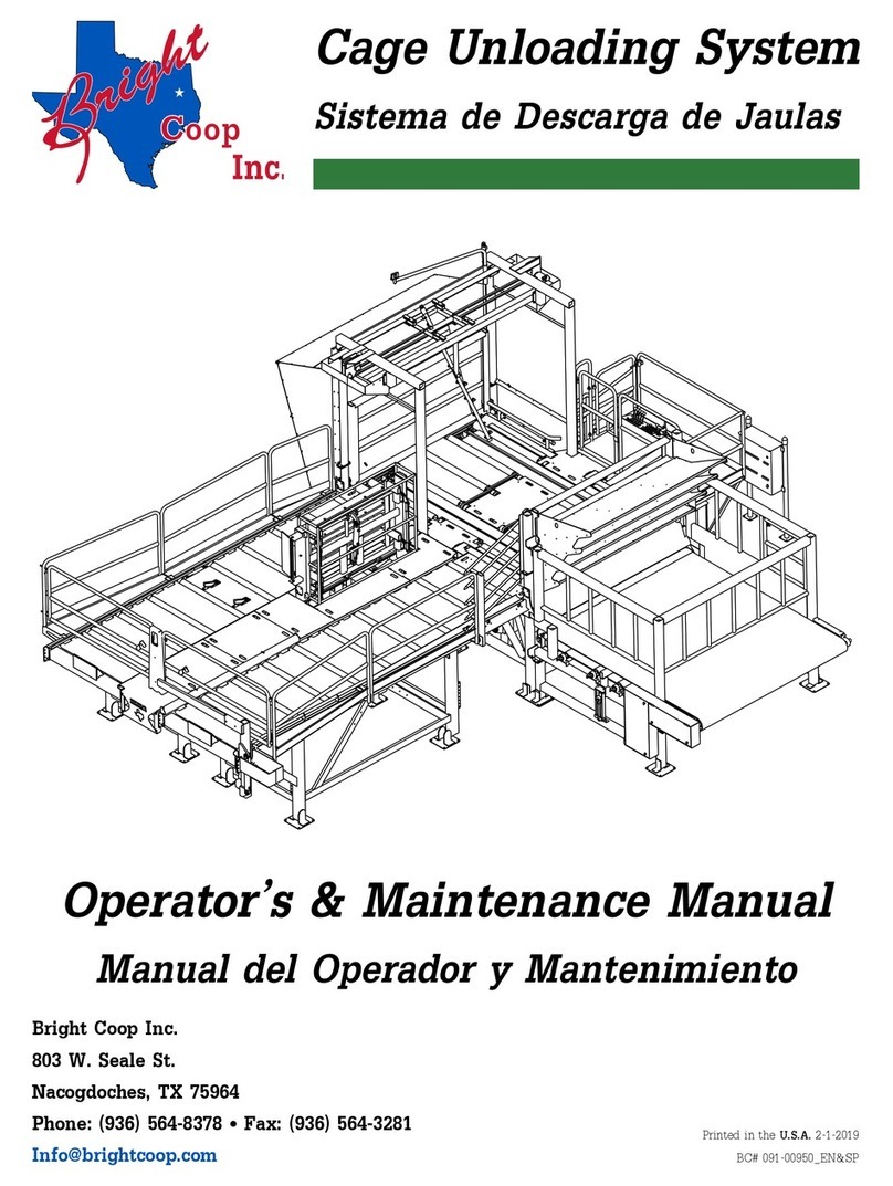 BRIGHT Coop Cage Unloading System Operator and  maintenance manual