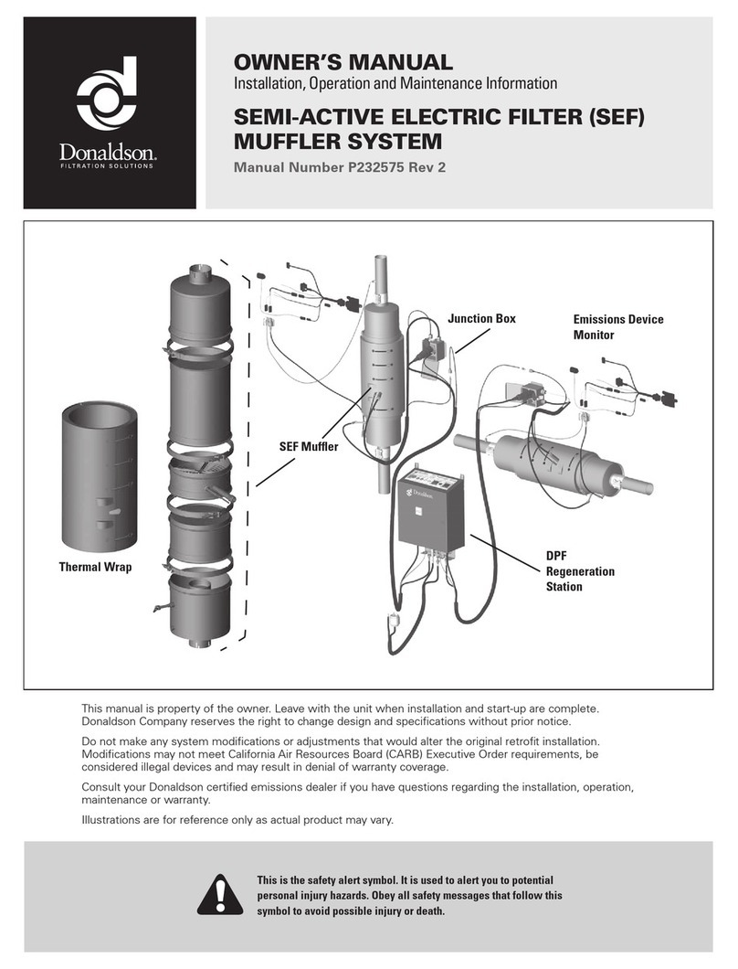 Donaldson SEF owner's manual