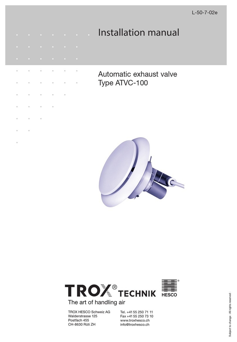 Trox Technik ATVC-100 installation manual