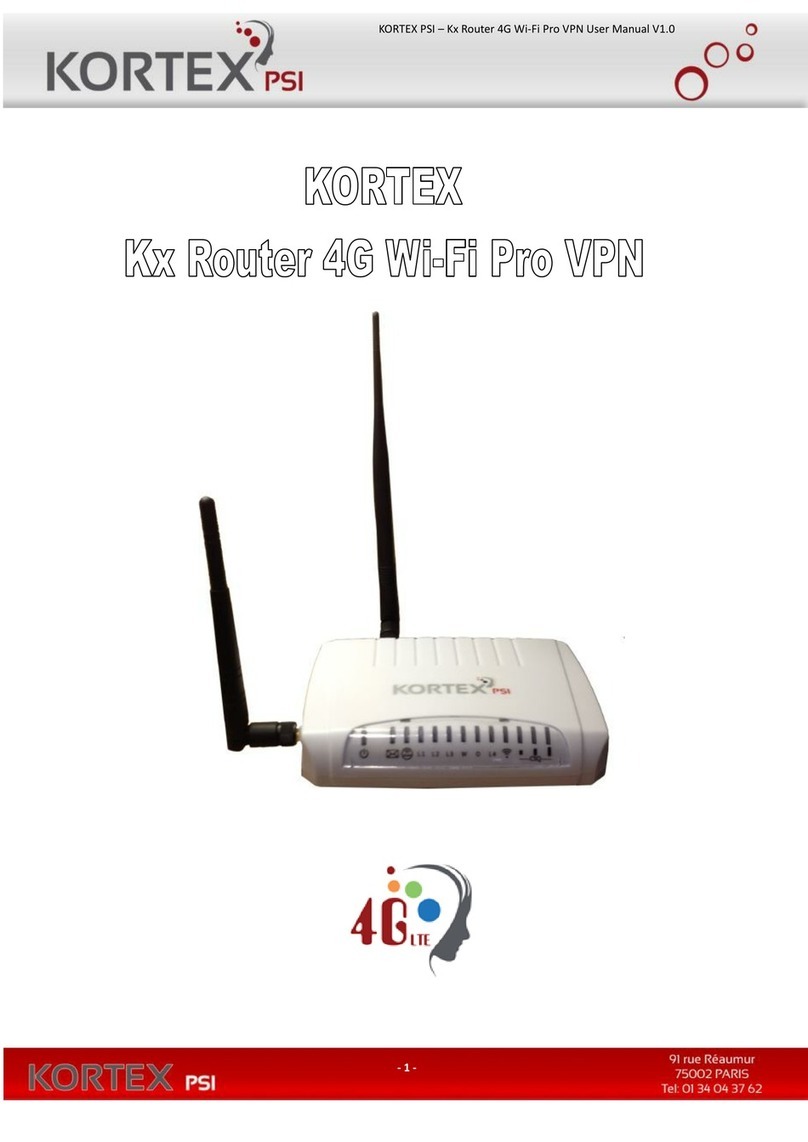 Kortex PSI Kx Router 4G Wi-Fi Pro VPN user manual