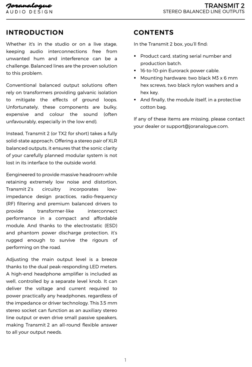 Joranalogue Transmit 2 user manual