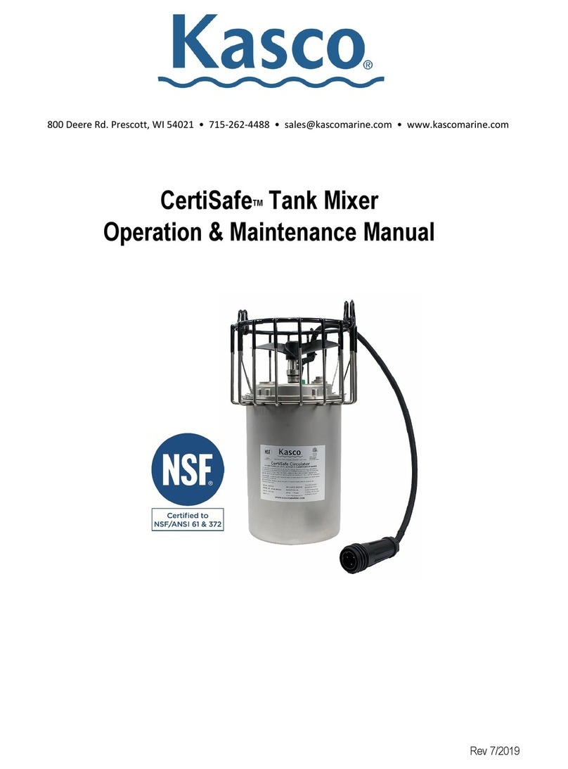 Kasco CertiSafe 8400C61 Operation & maintenance manual