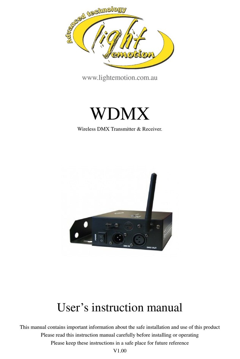 Light Emotion WDMX User instruction manual Light Emotion WDMX User instruction manual