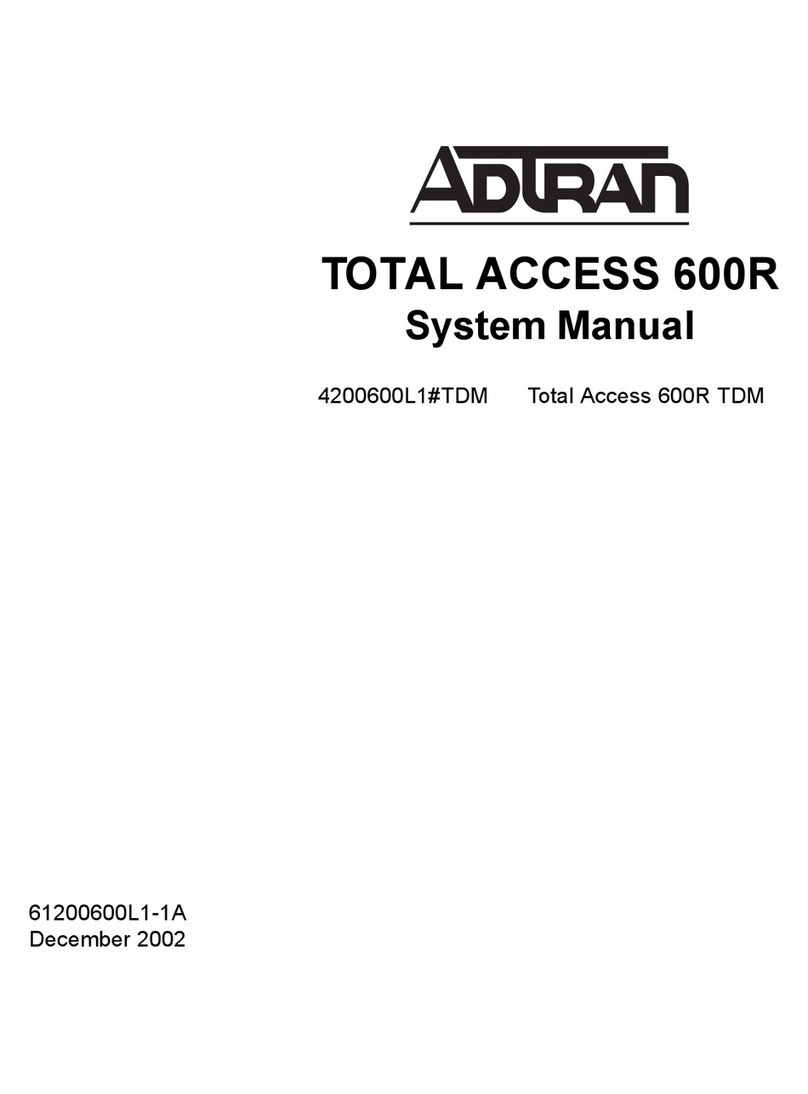 ADTRAN TOTAL ACCESS 600R User guide