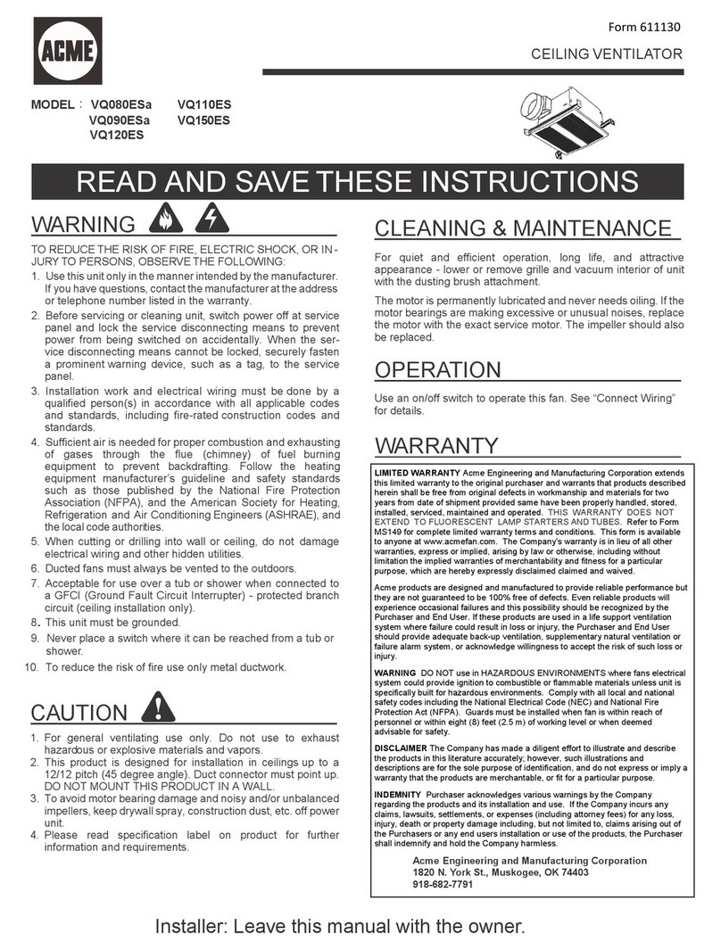 ACME VQ080ESa User manual