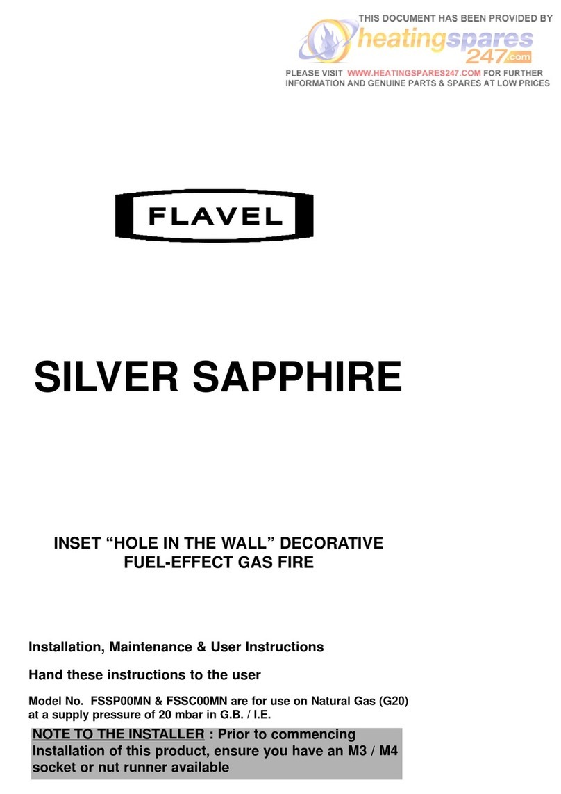 Flavel FSSP00MN Installation, maintenance & user instructions