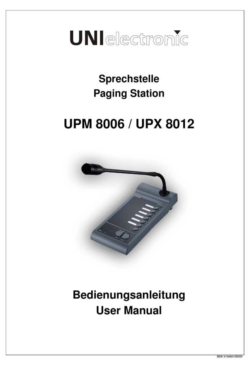 UNI electronic UPM 8006 user manual