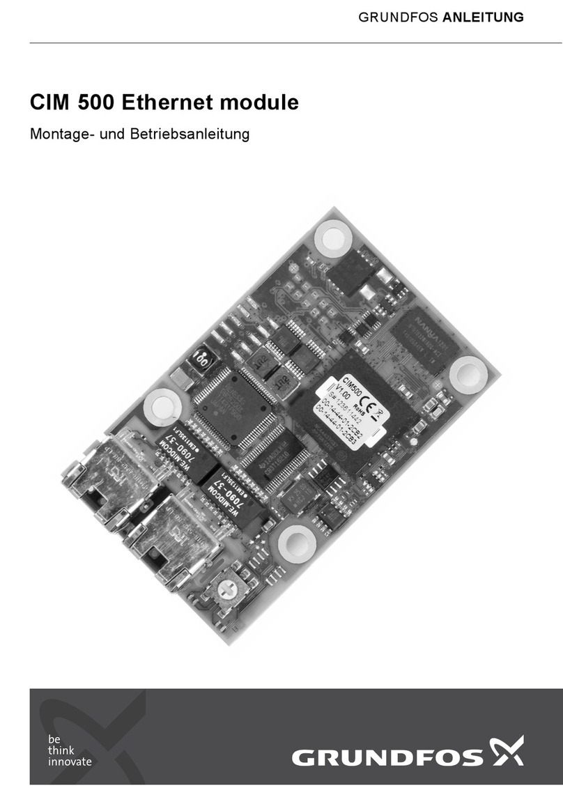 Grundfos CIM 500 Ethernet for PROFINET IO manual