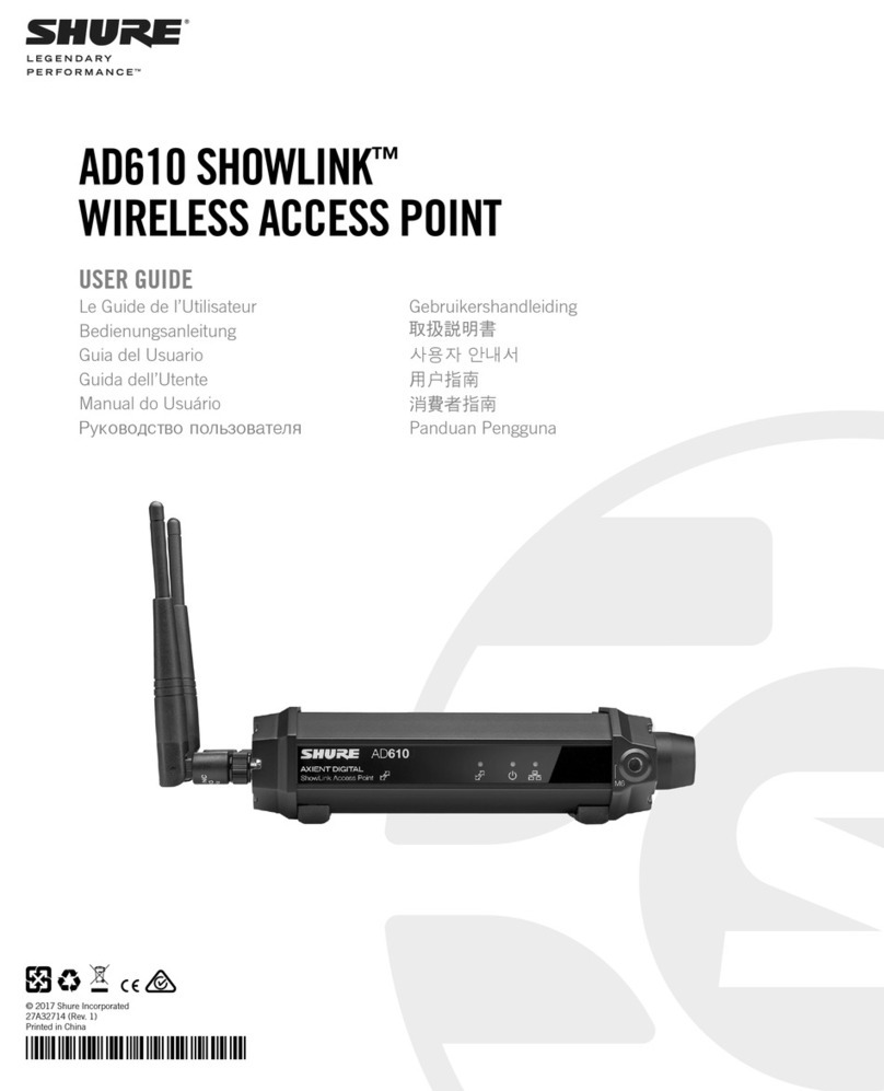Shure SHOWLINK AD610 user guide