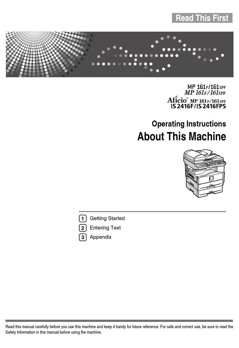 Ricoh Aficio MP 161F User manual