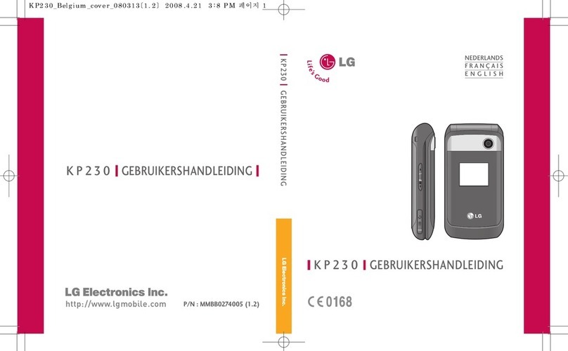LG Vodafone KP230 User manual