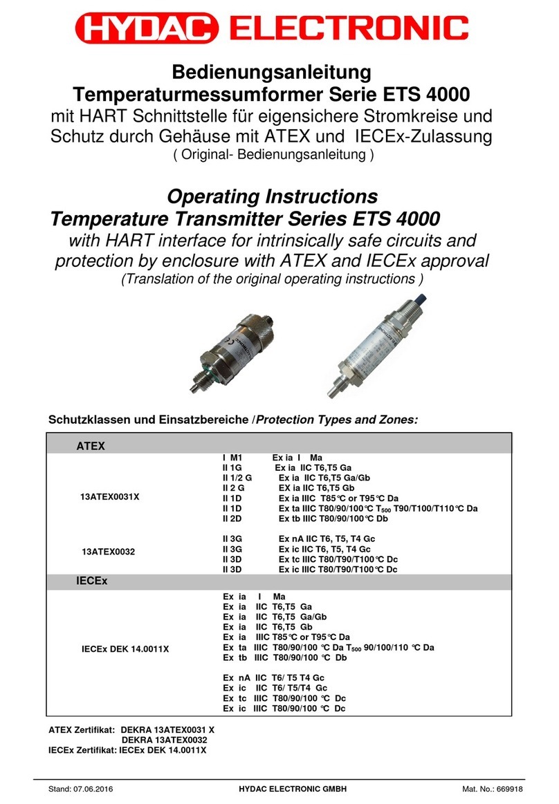 HYDACELECTRONIC ETS 4000 Series operating instructions