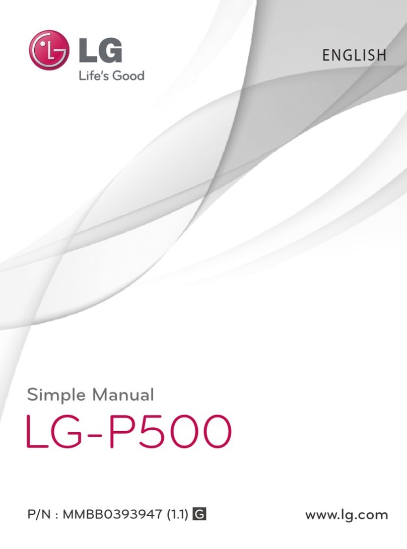 LG P500 Specification sheet