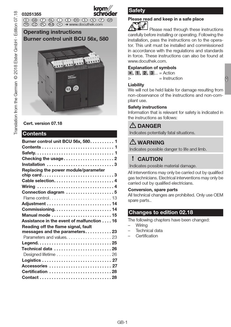 Kromschroeder BCU 56 Series User manual
