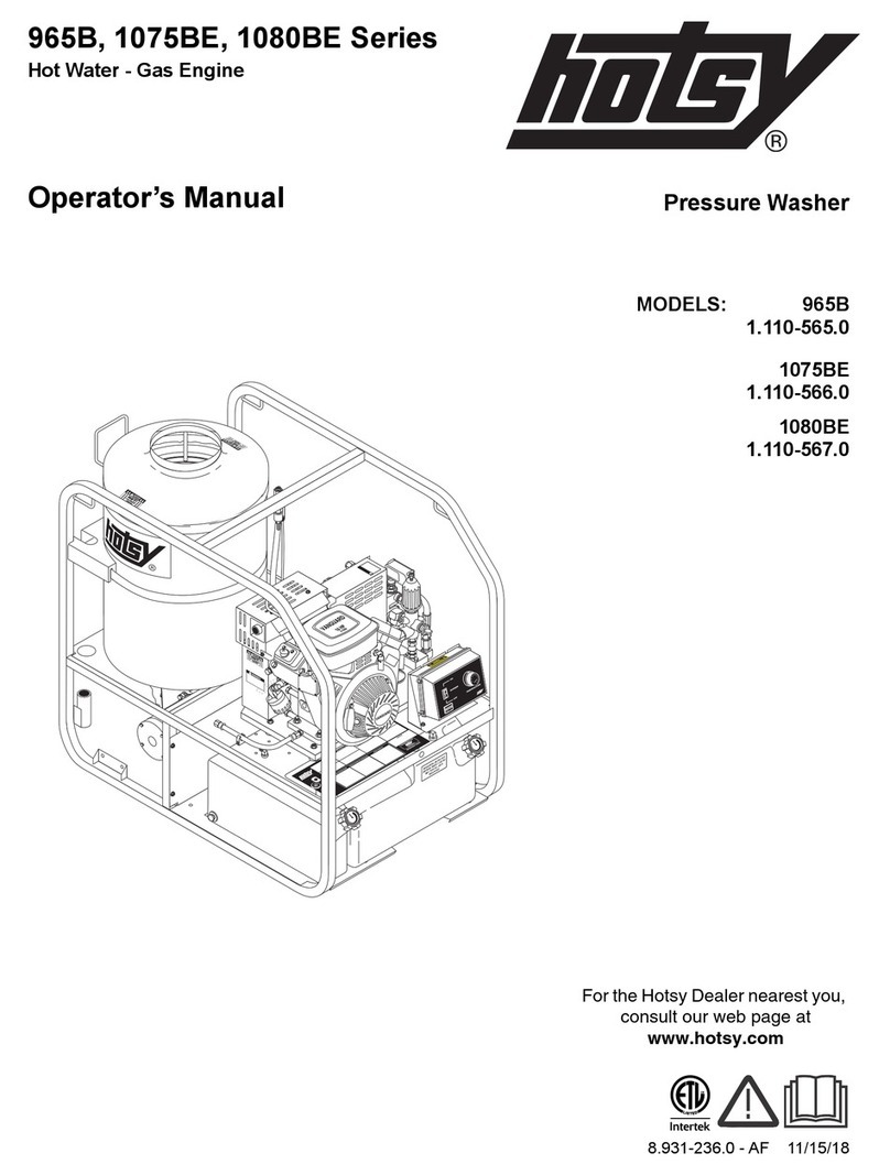 Hotsy 965B Series Operator's manual